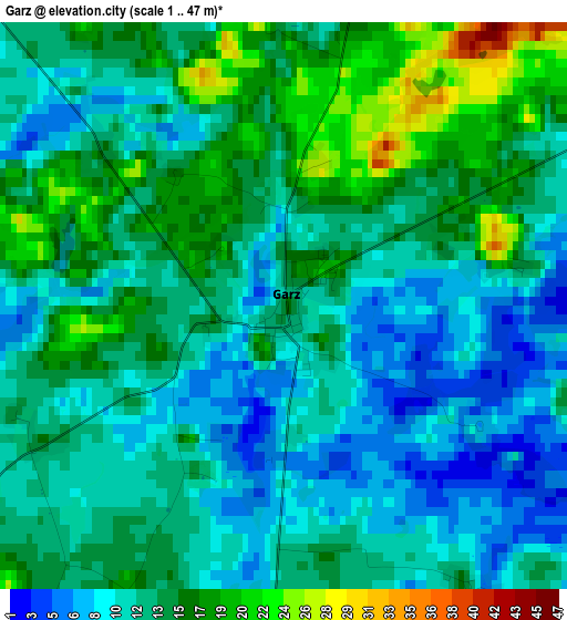 Garz elevation map