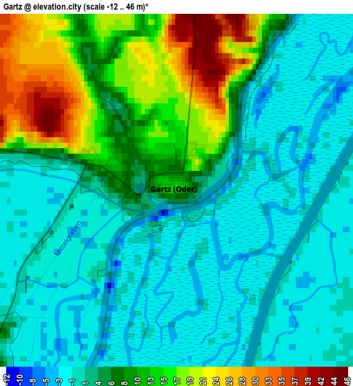 Gartz elevation map