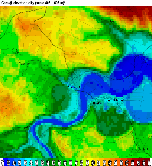 Gars elevation map