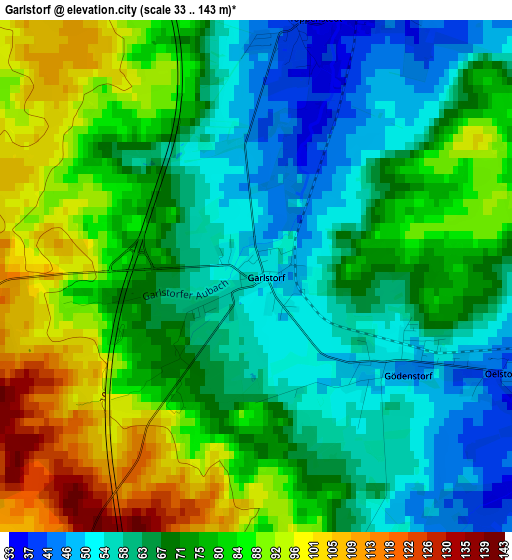 Garlstorf elevation map