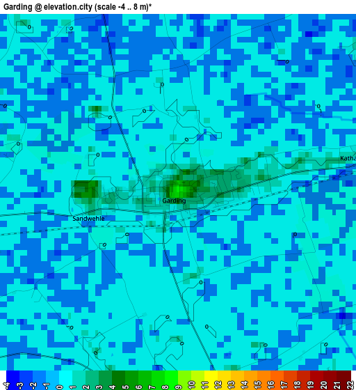 Garding elevation map