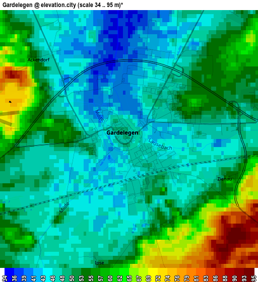 Gardelegen elevation map