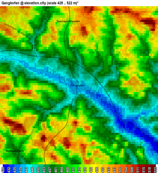 Gangkofen elevation map