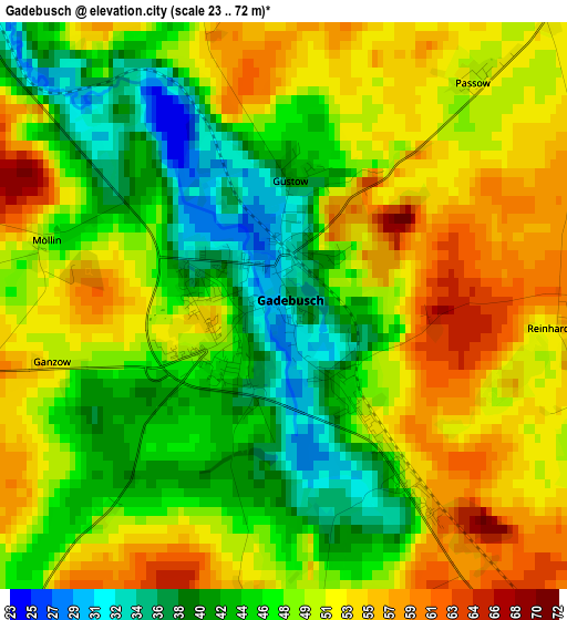 Gadebusch elevation map