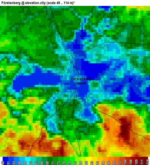 Fürstenberg elevation map