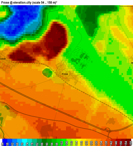 Frose elevation map