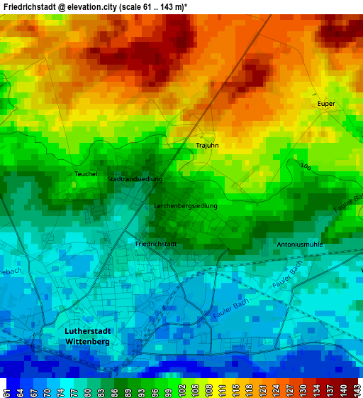 Friedrichstadt elevation map