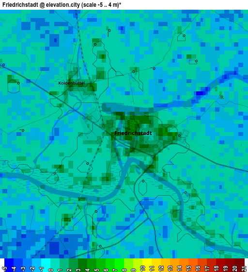 Friedrichstadt elevation map