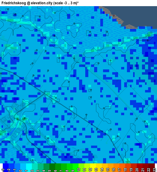 Friedrichskoog elevation map