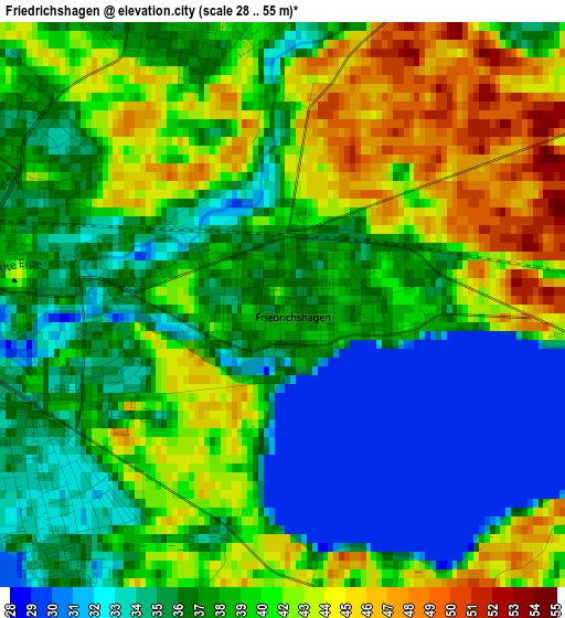 Friedrichshagen elevation map