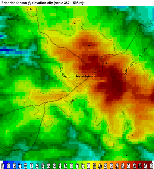 Friedrichsbrunn elevation map