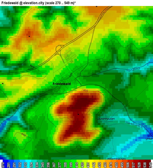 Friedewald elevation map
