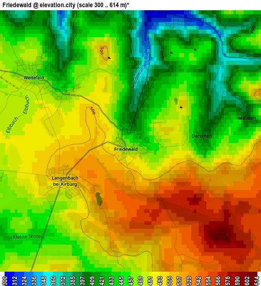 Friedewald elevation map