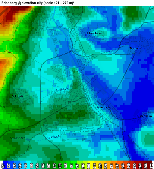 Friedberg elevation map