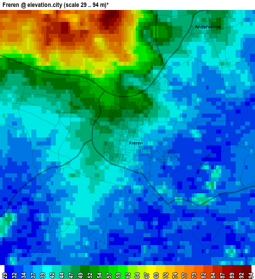 Freren elevation map