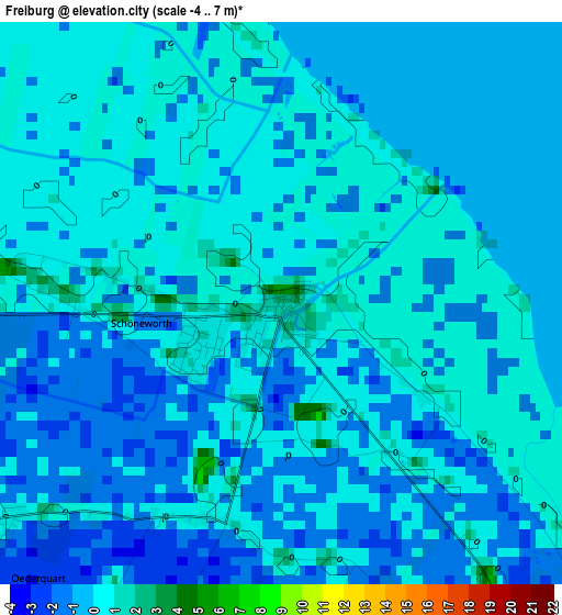 Freiburg elevation map