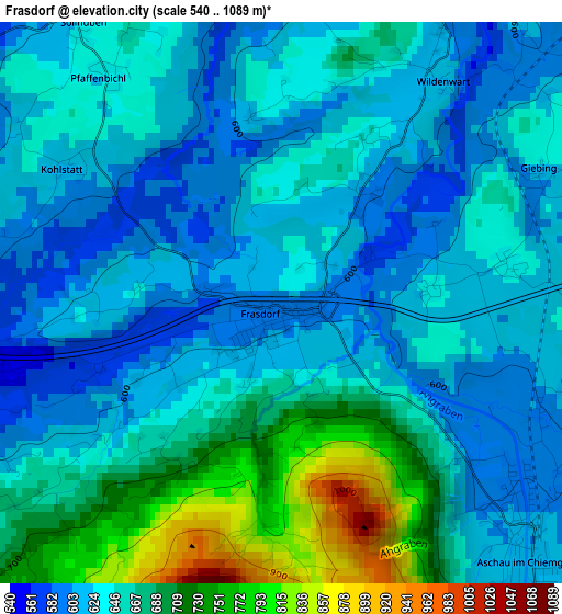 Frasdorf elevation map