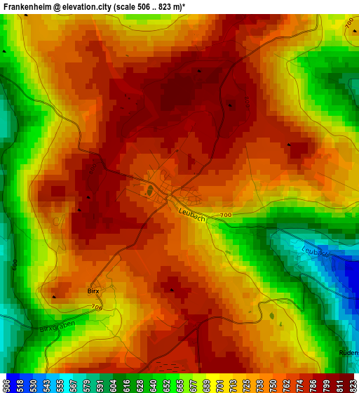 Frankenheim elevation map