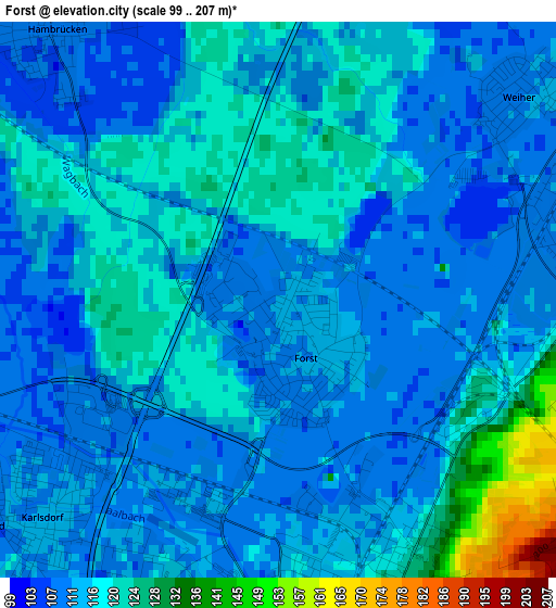 Forst elevation map