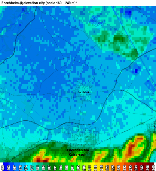 Forchheim elevation map