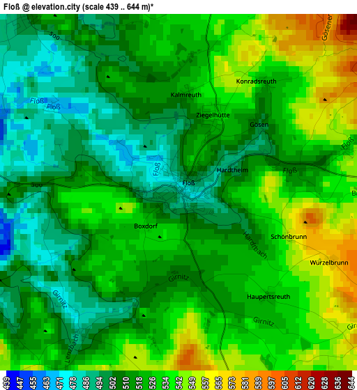 Floß elevation map