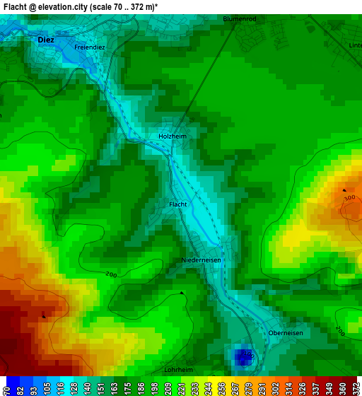 Flacht elevation map