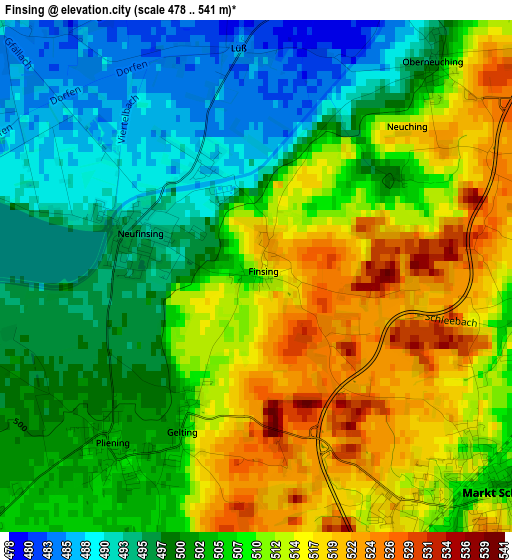 Finsing elevation map