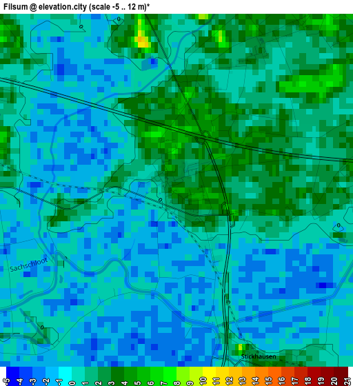 Filsum elevation map