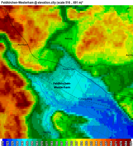 Feldkirchen-Westerham elevation map