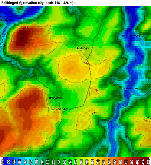 Feilbingert elevation map