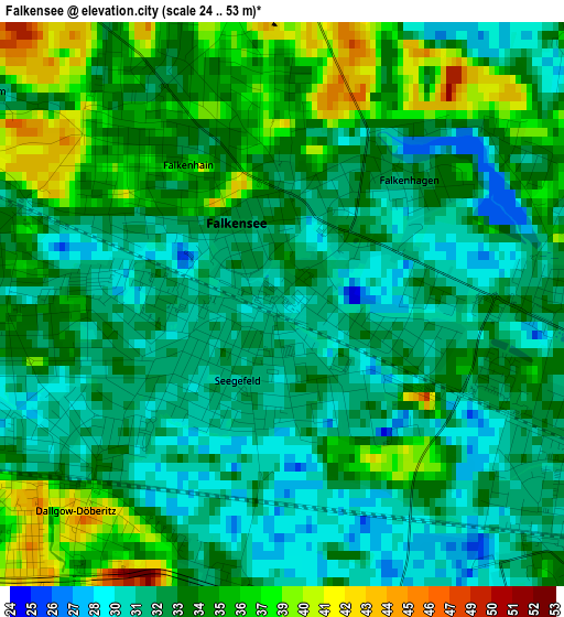 Falkensee elevation map