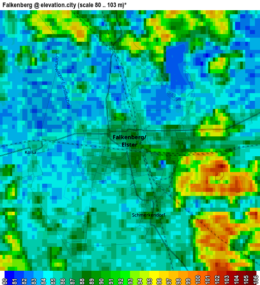 Falkenberg elevation map