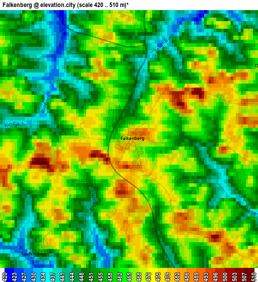 Falkenberg elevation map