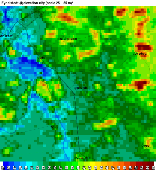 Eydelstedt elevation map