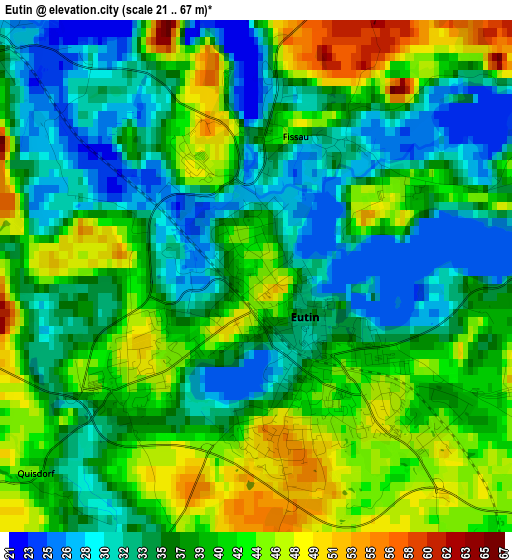 Eutin elevation map