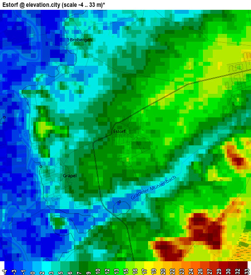 Estorf elevation map