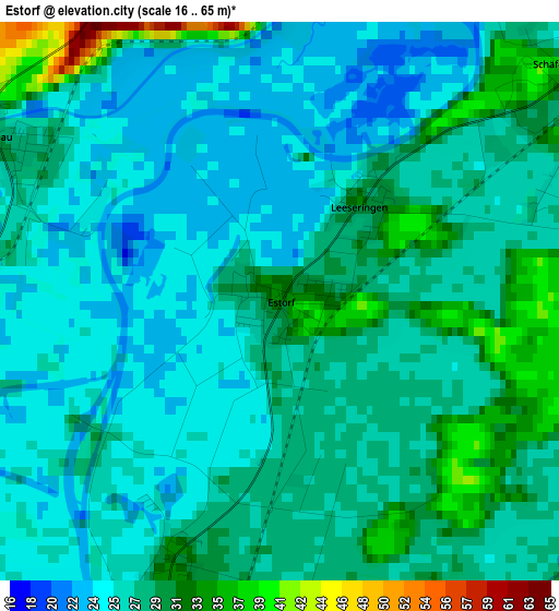 Estorf elevation map