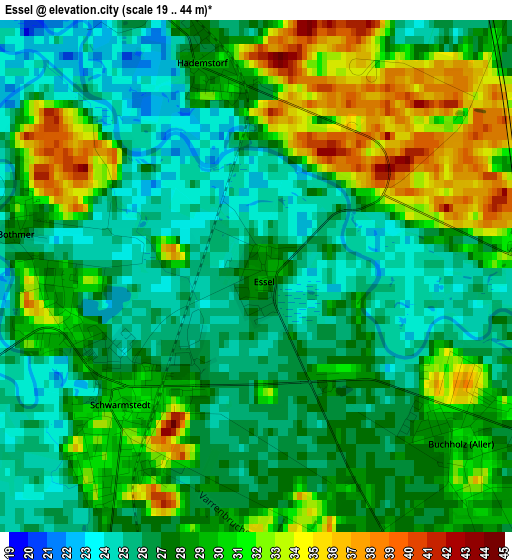 Essel elevation map