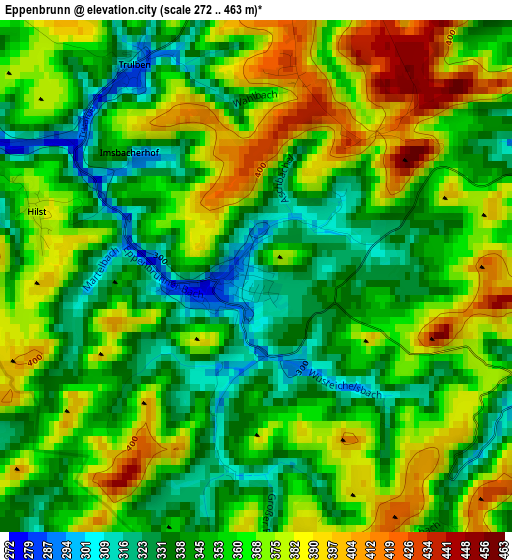 Eppenbrunn elevation map