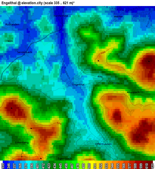 Engelthal elevation map