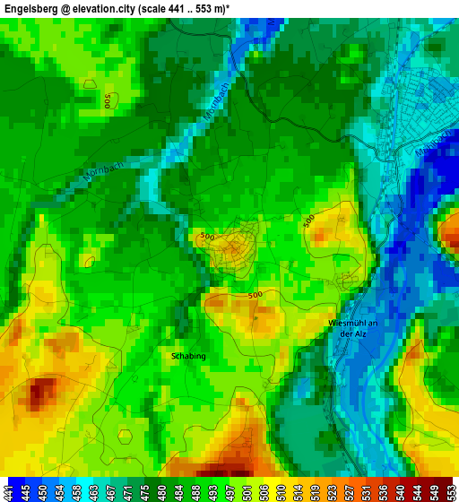 Engelsberg elevation map