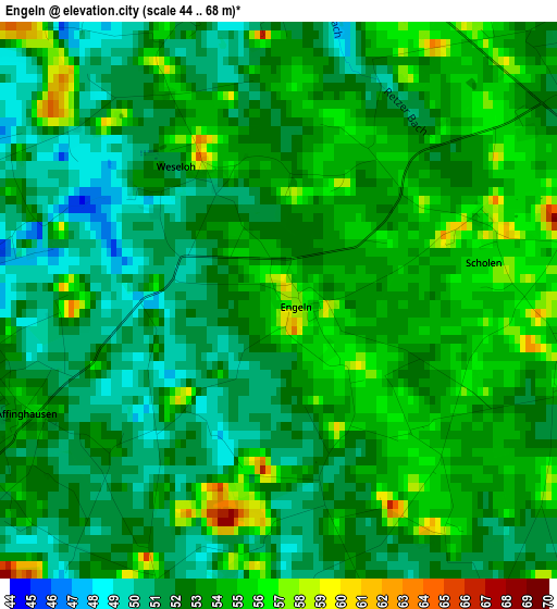 Engeln elevation map