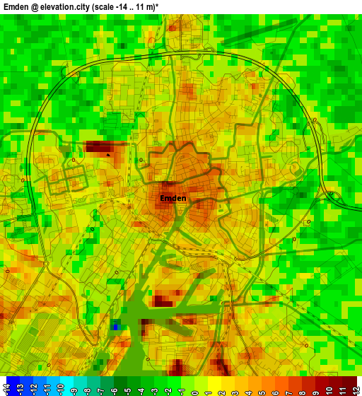 Emden elevation map