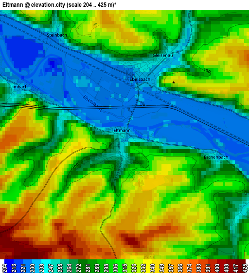 Eltmann elevation map