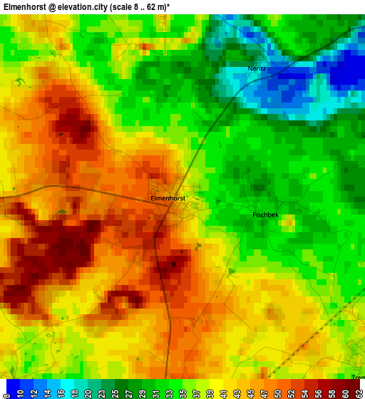 Elmenhorst elevation map