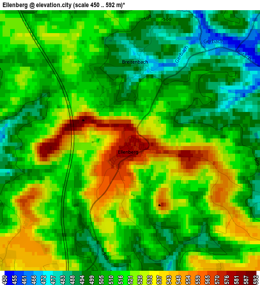 Ellenberg elevation map