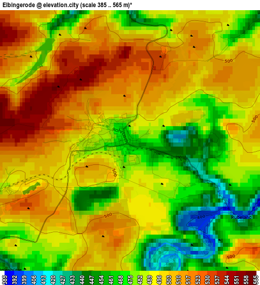 Elbingerode elevation map