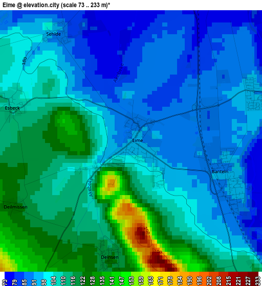 Eime elevation map