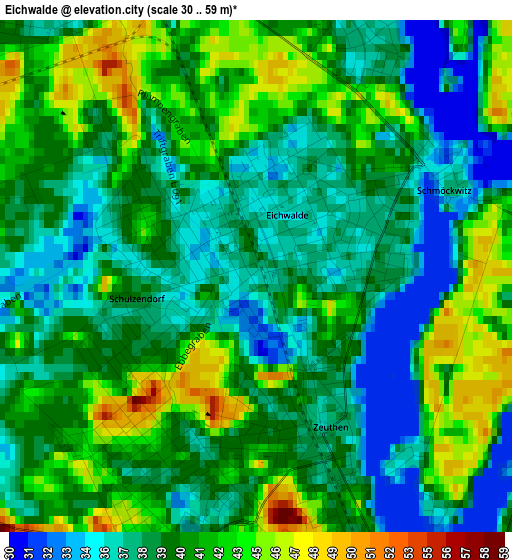 Eichwalde elevation map