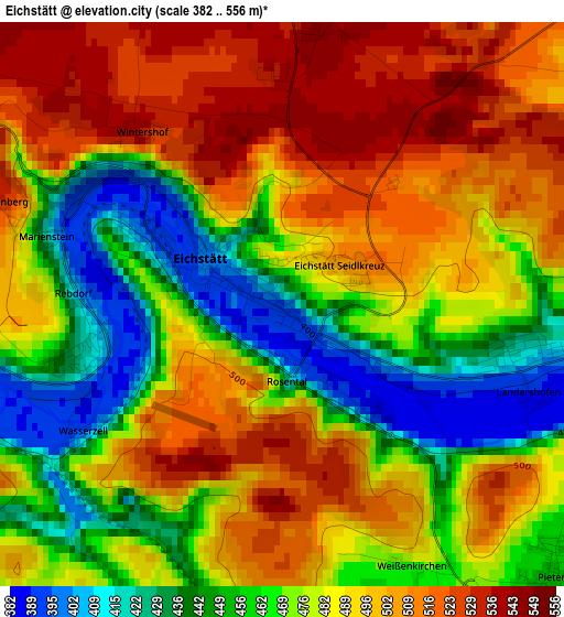 Eichstätt elevation map